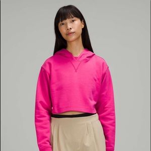 lululemon cropped sonic pink hoodie!!